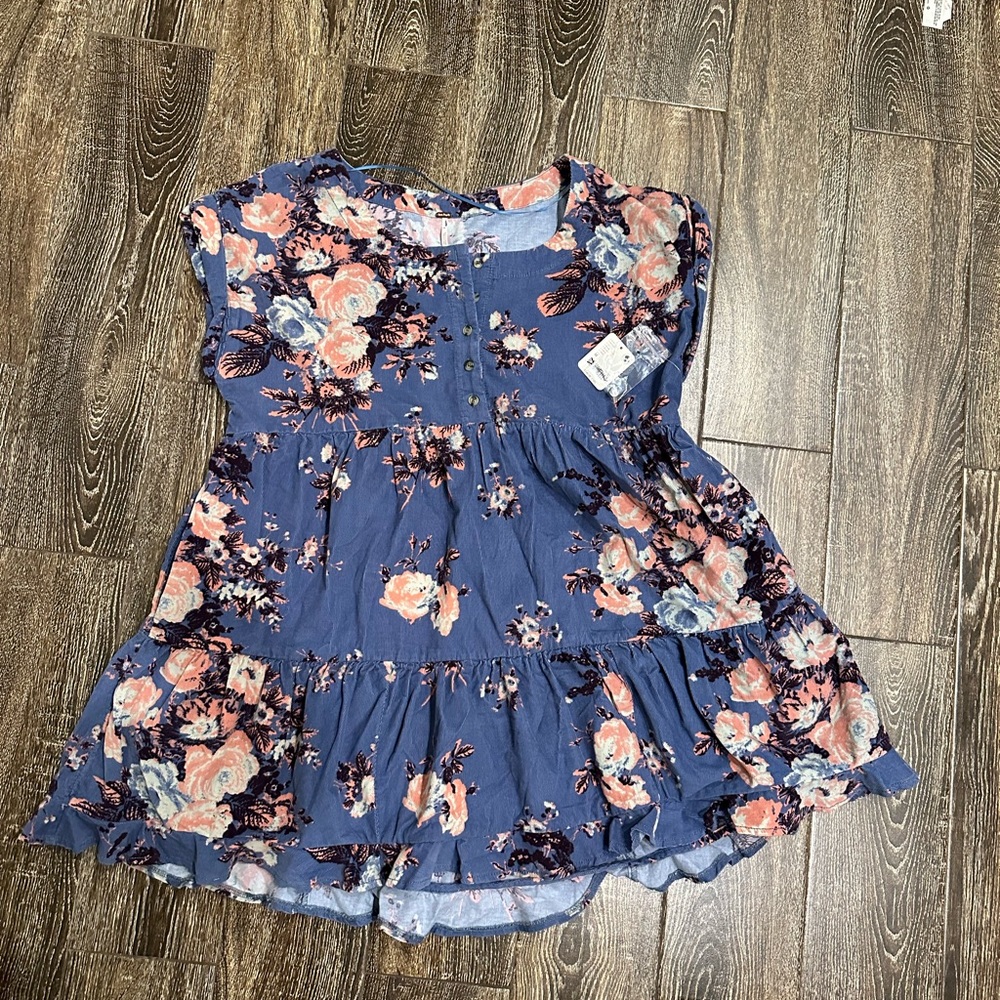 BNWT Free People blue floral dress